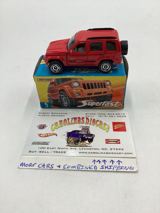 Matchbox Superfast #5 Loose W/Box Jeep Liberty Red