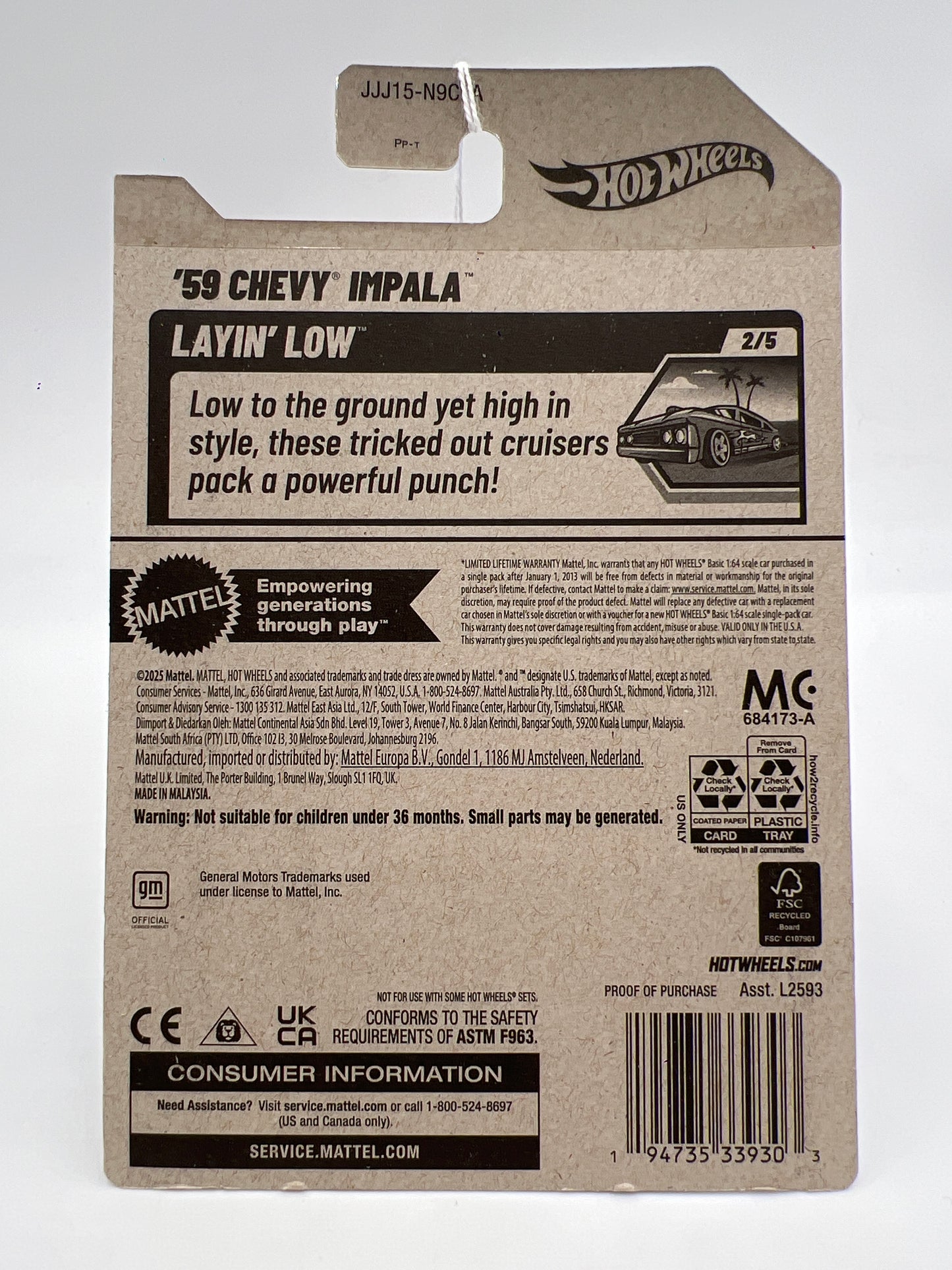 2026 Hot Wheels A Case Layin Low #44 59 Chevy Impala Red 13H