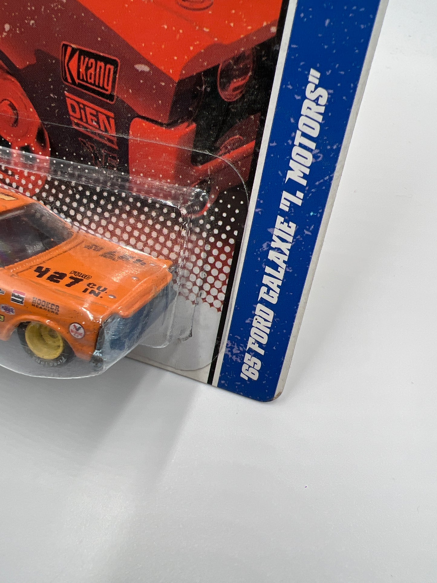 Hot Wheels Premium Vintage Racing #17 65 Ford Galaxie I. Motors Orange W/Protector