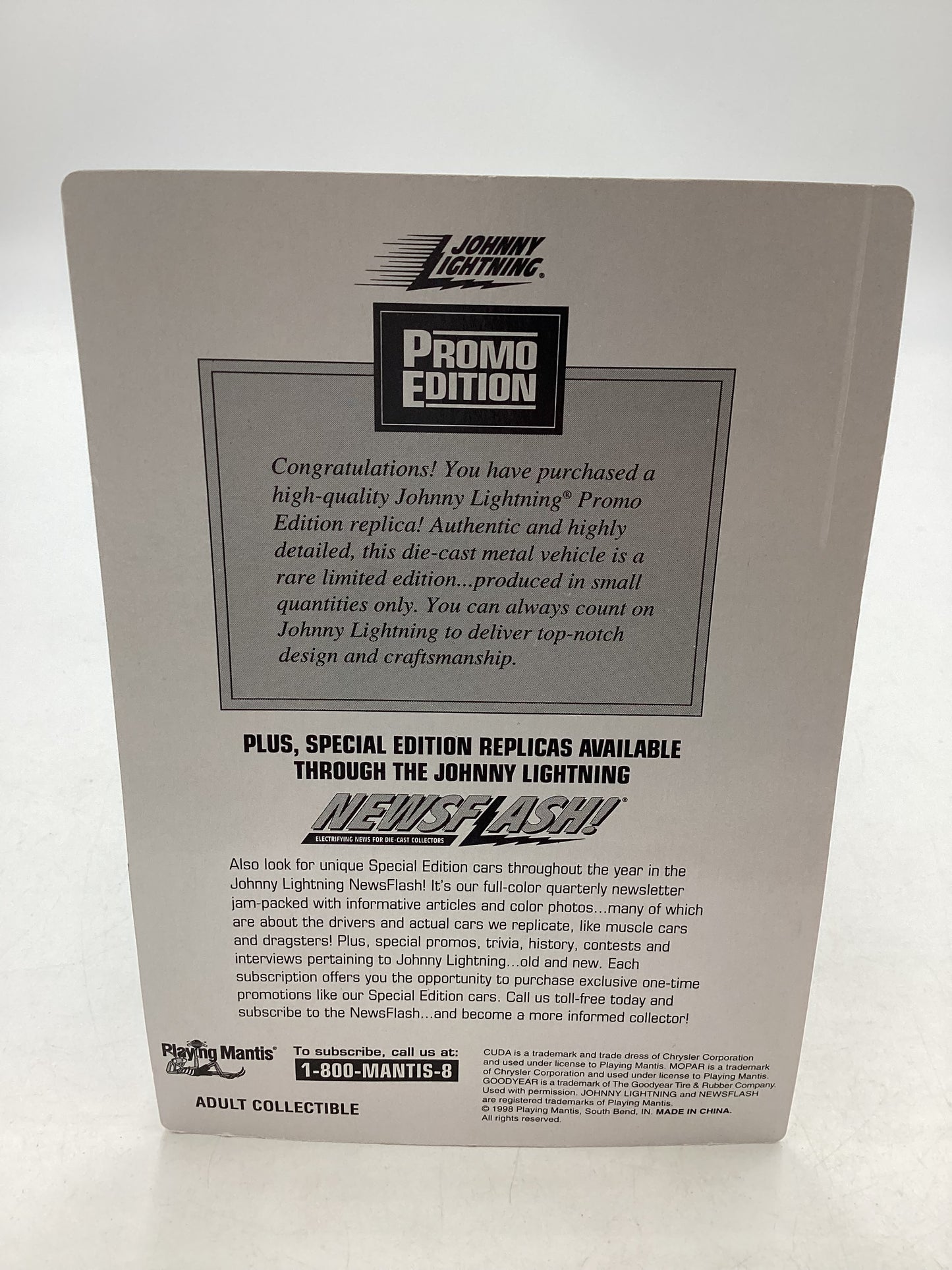 Johnny Lightning Mopar Madness 70 Cuda Purple 1/2500 190E