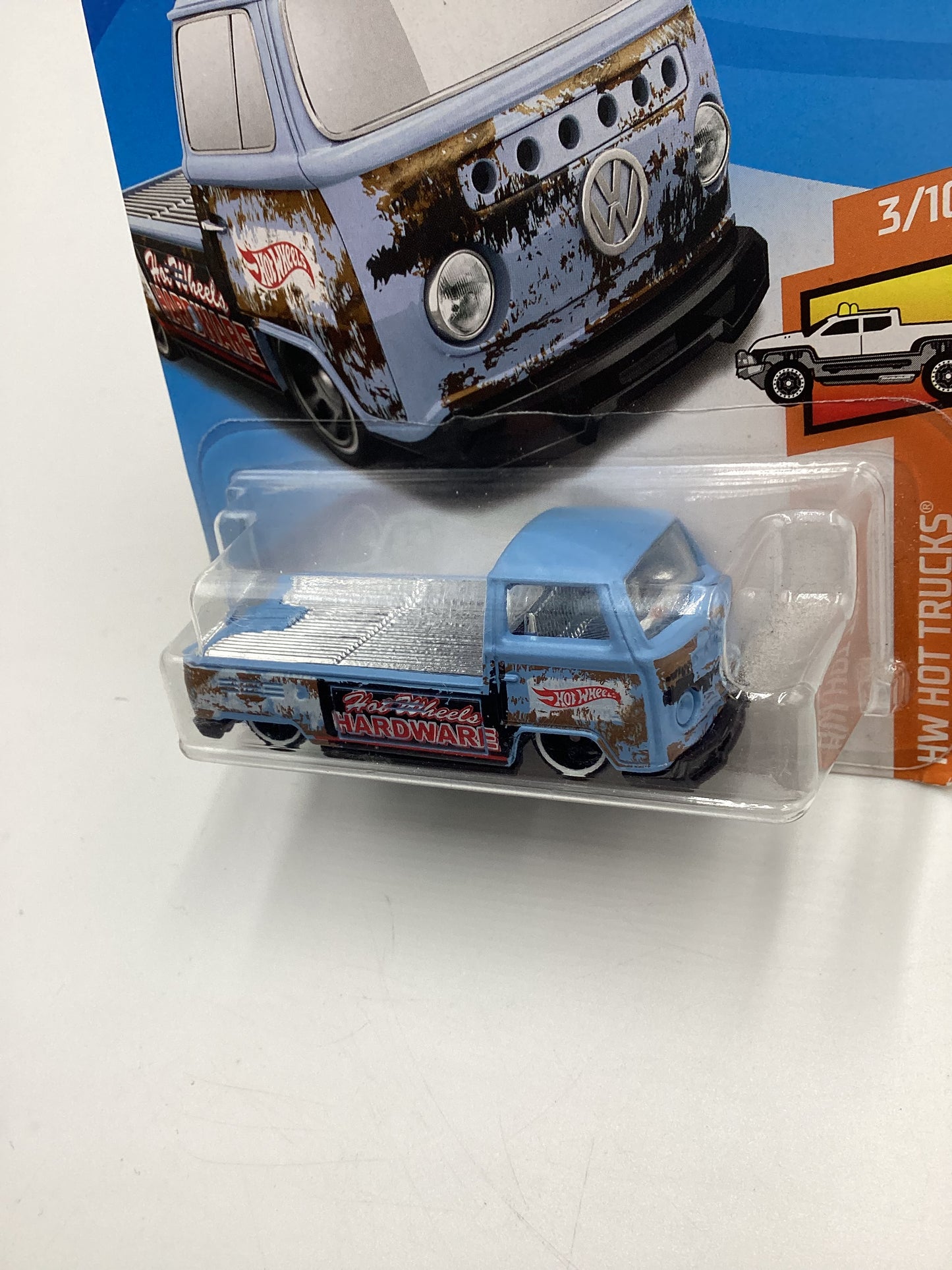 2018 Hot Wheels Hot Trucks #297 Volkswagen T2 Pickup Light Blue 96C