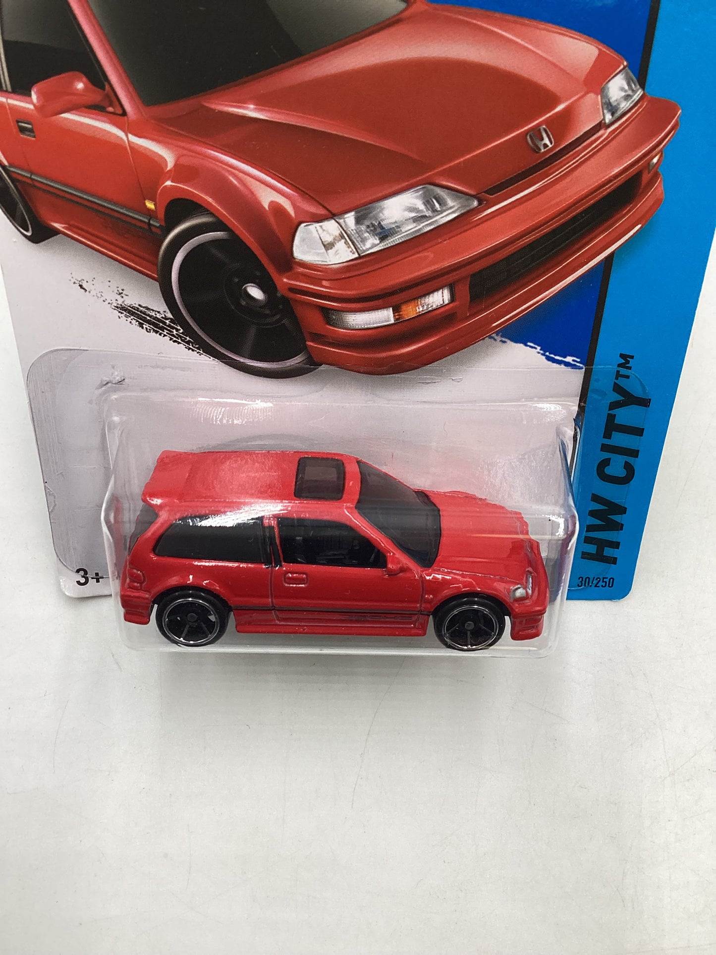 2014 Hot Wheels #30 Red 1990 Honda Civic EF