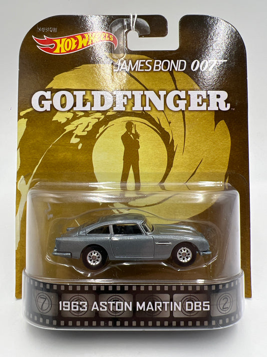 Hot Wheels Premium Retro Entertainment 007 Goldfinger 1963 Aston Martin DB5 Silver 244D