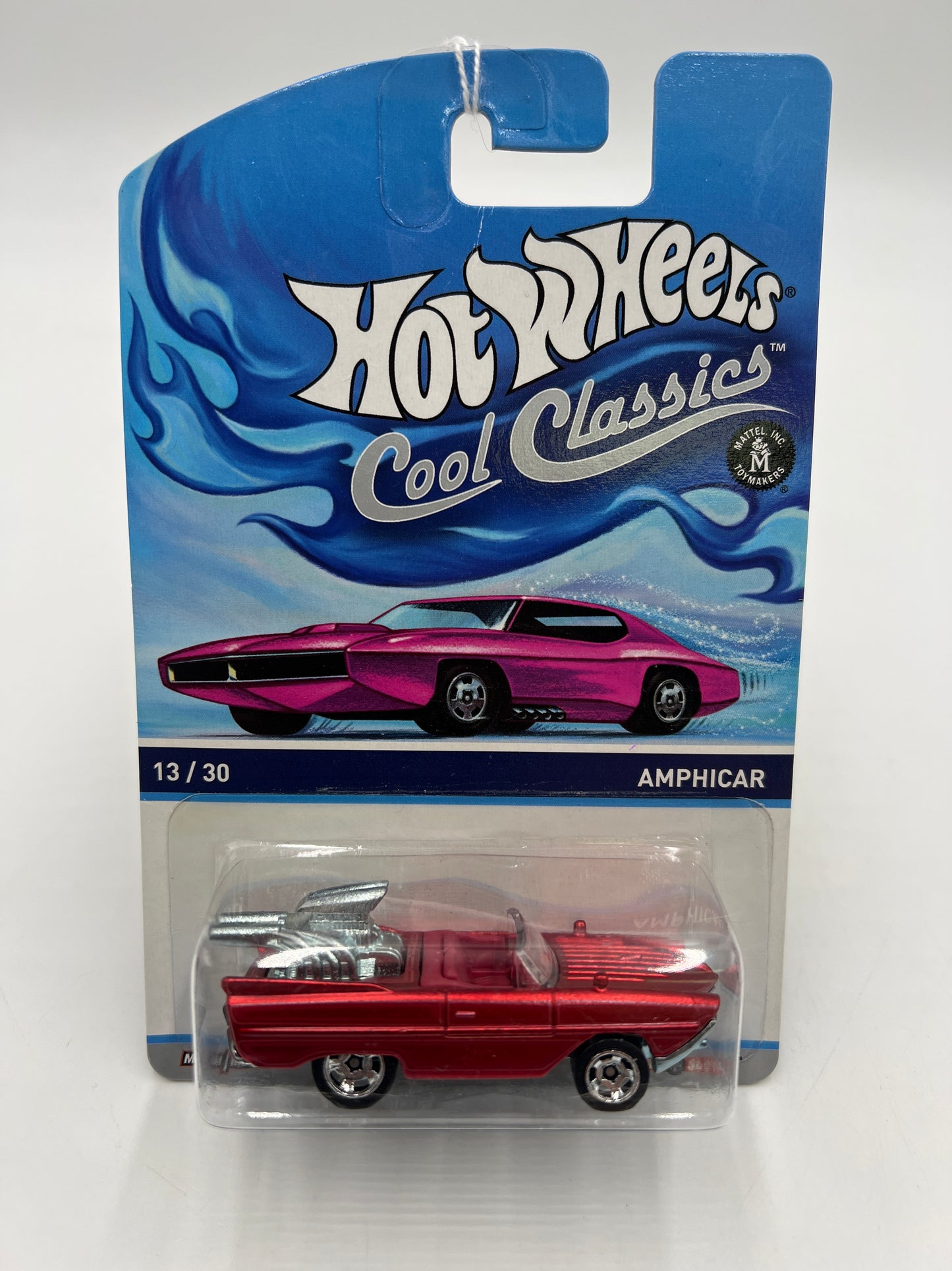 Hot Wheels Cool Classics #13 Amphicar Red (Pink Car Card)