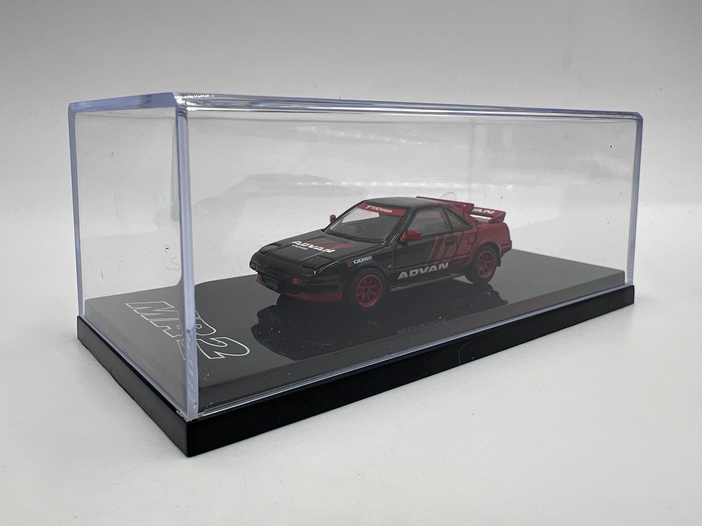 HJ64 Diecast Model 1/64 Yokohama Advan Toyota MR2 1600G-Limited Super Charger Red/Black