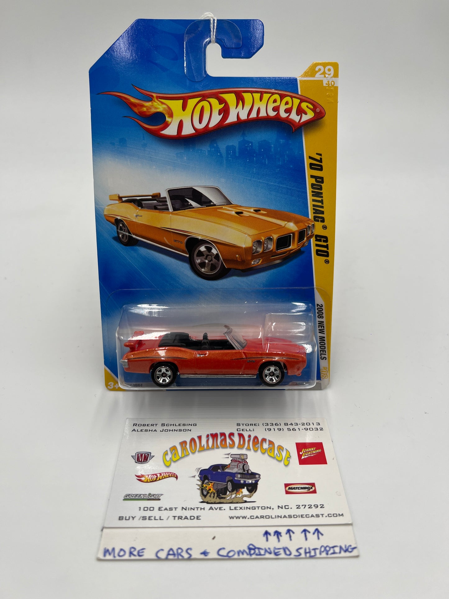 2008 Hot Wheels New Models #29 70 Pontiac GTO Orange 59F