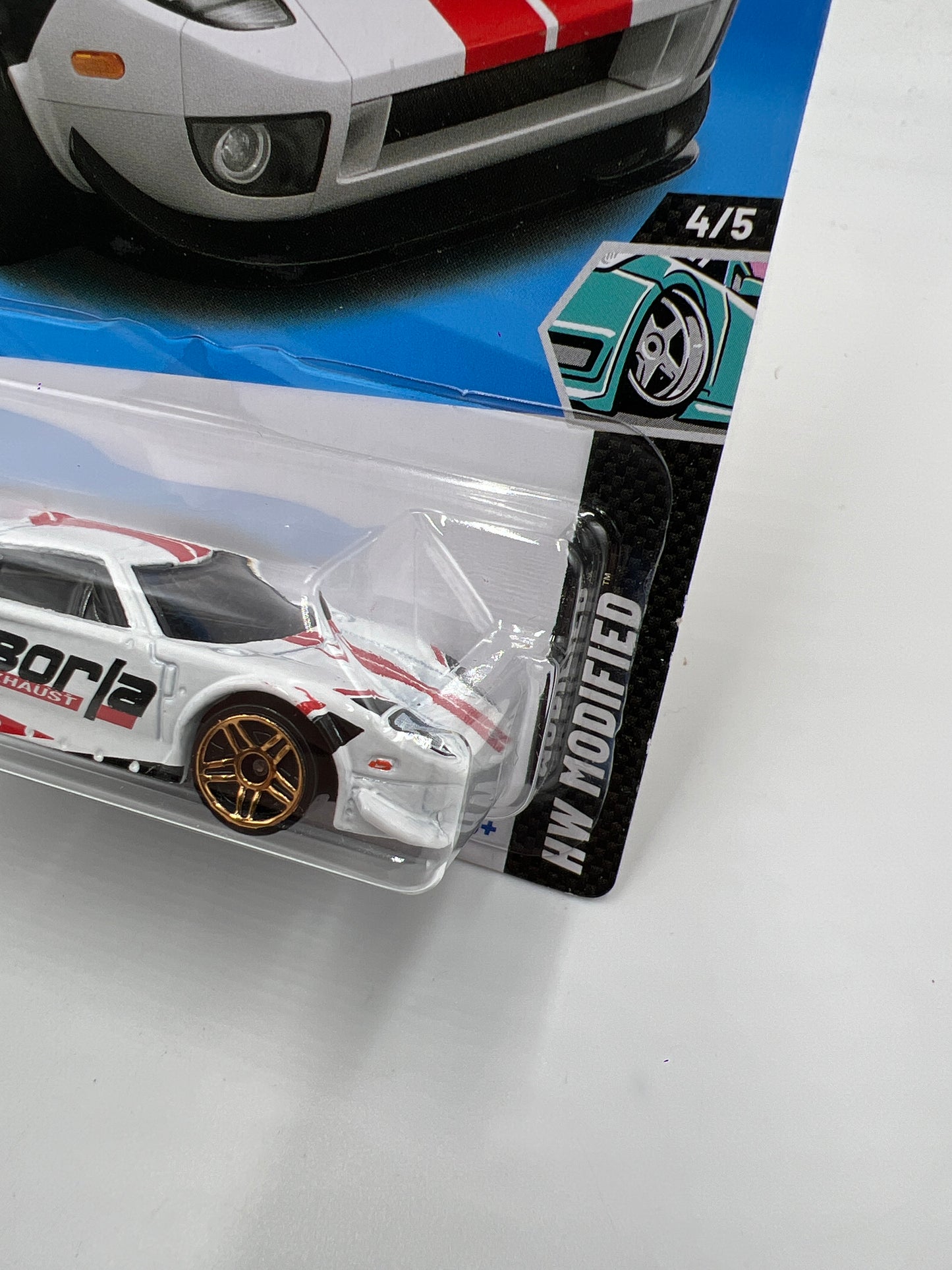 2025 Hot Wheels H Case Modified #159 Borla Ford GT White 23D