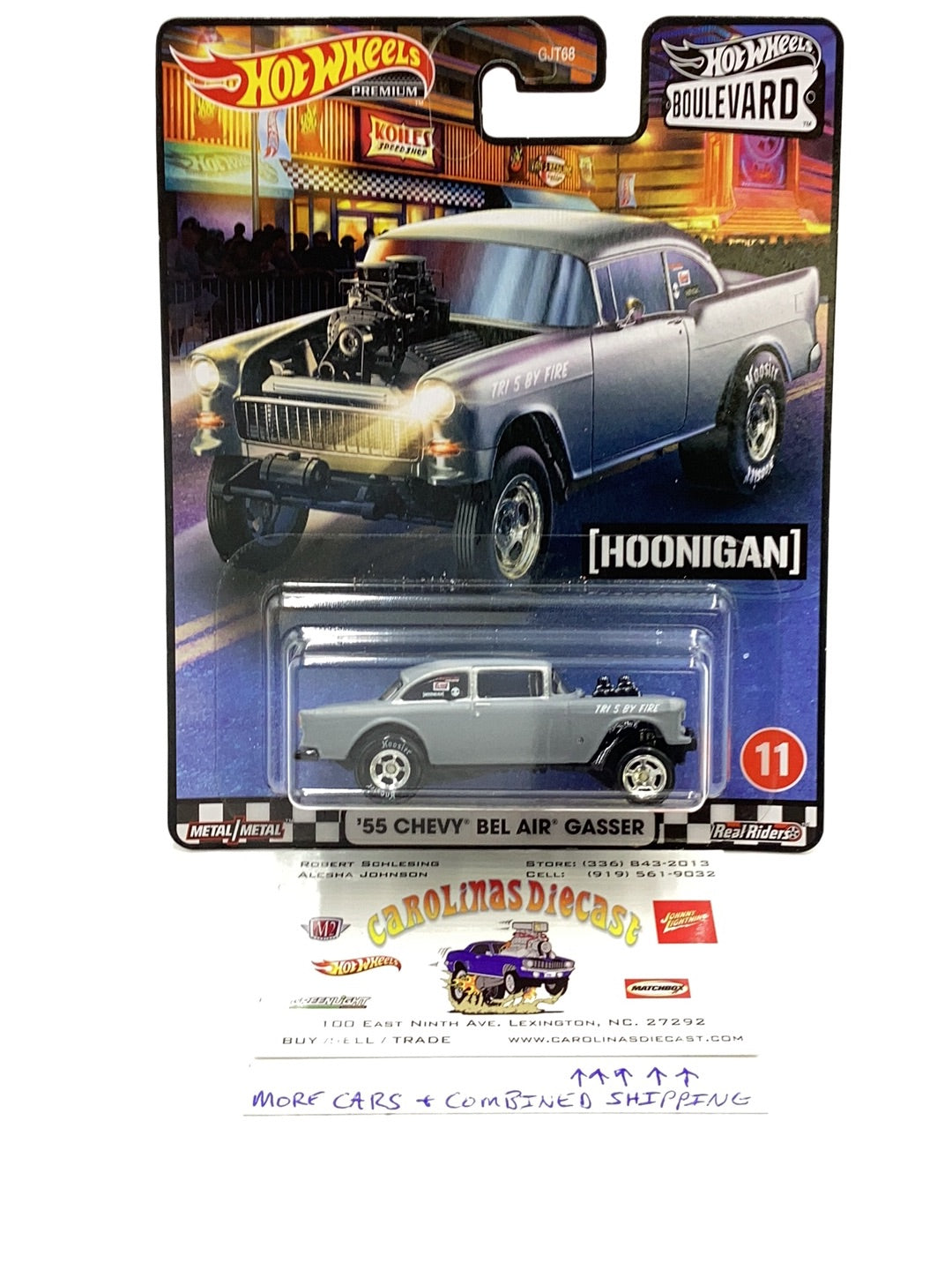 Hot Wheels Boulevard #11 55 Chevy Bel Air gasser Hoonigan