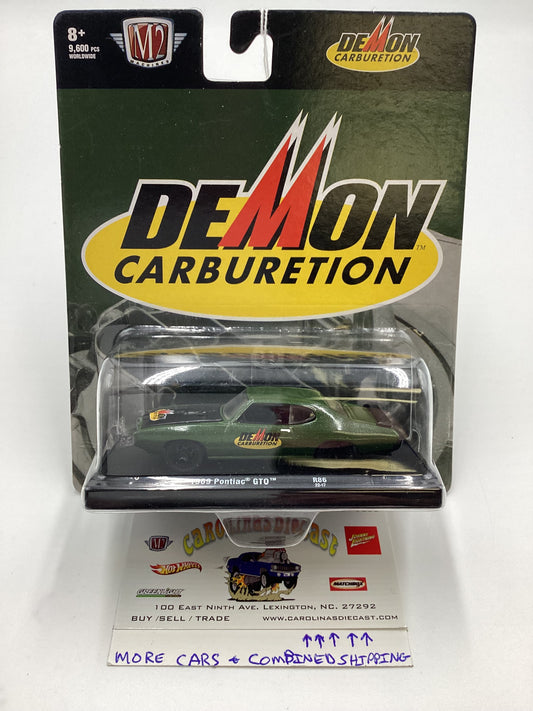 M2 Machines Auto driver Demon Carburation 1969 Pontiac GTO Green R86 189G