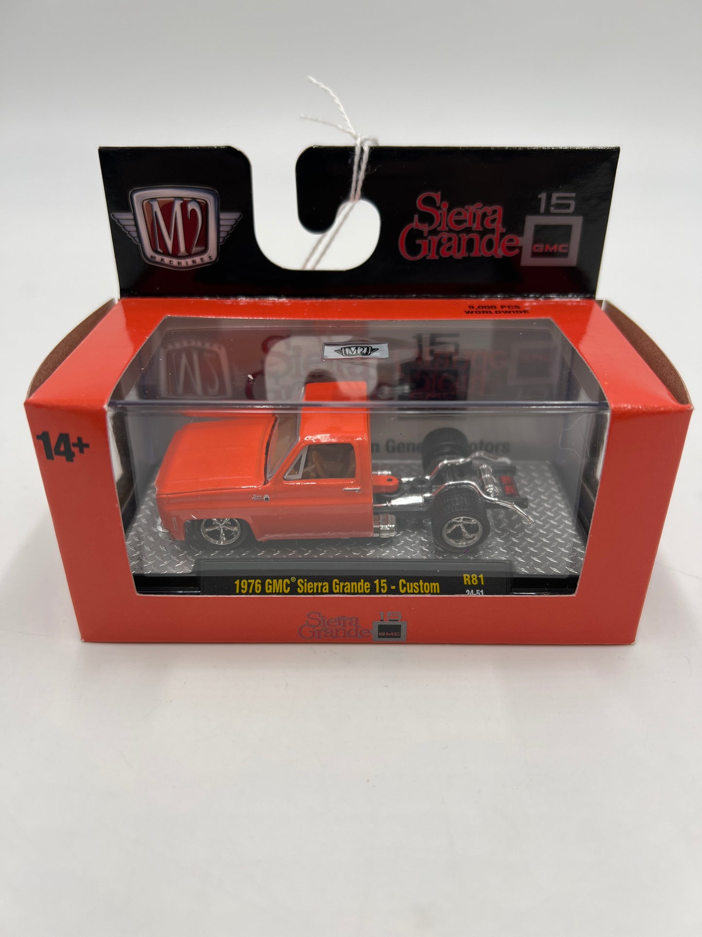 2024 M2 Machines 1976 GMC Sierra Grande 15 Orange Custom R81
