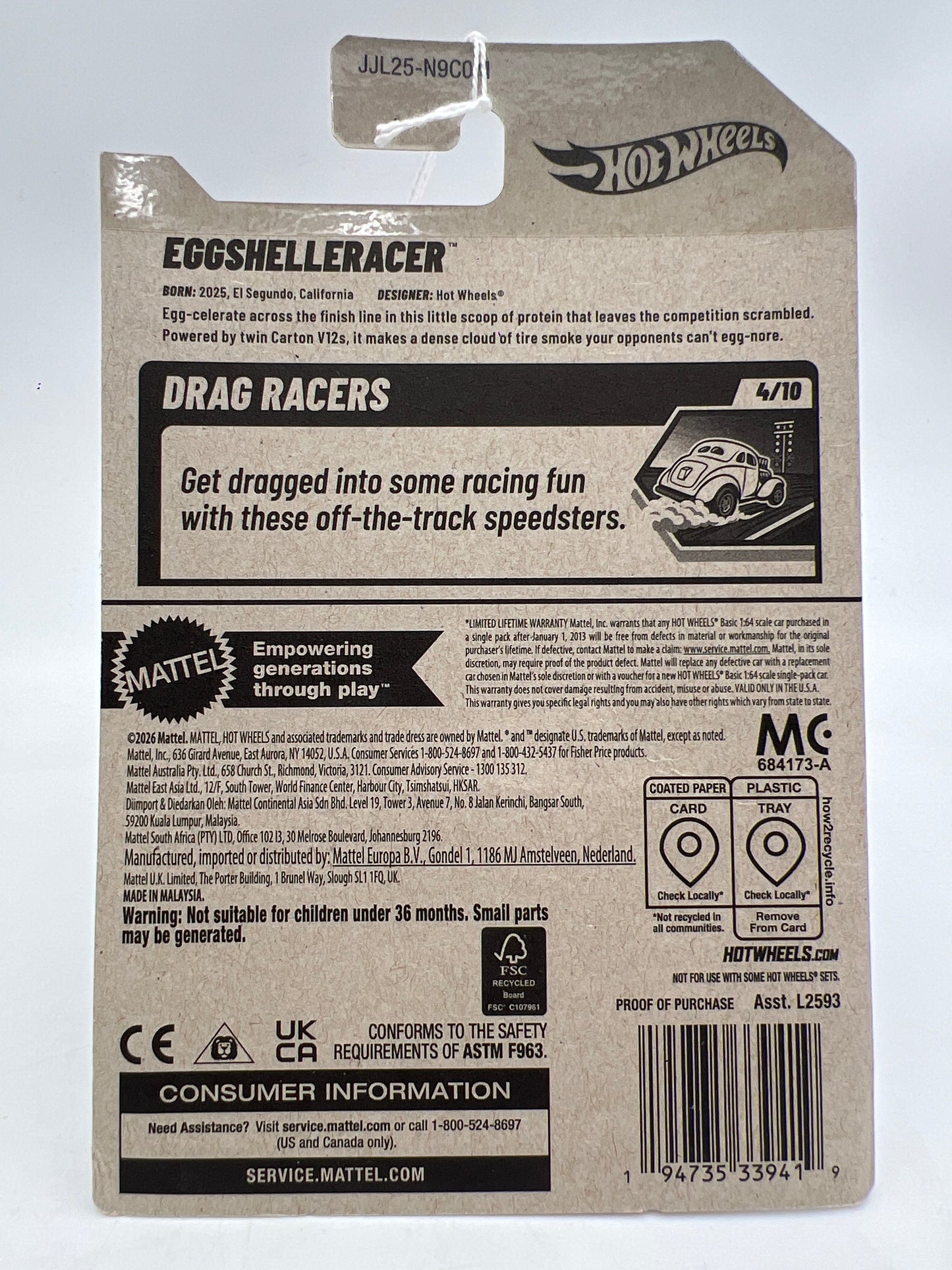 2026 Hot Wheels M Case #103 Eggshelleracer