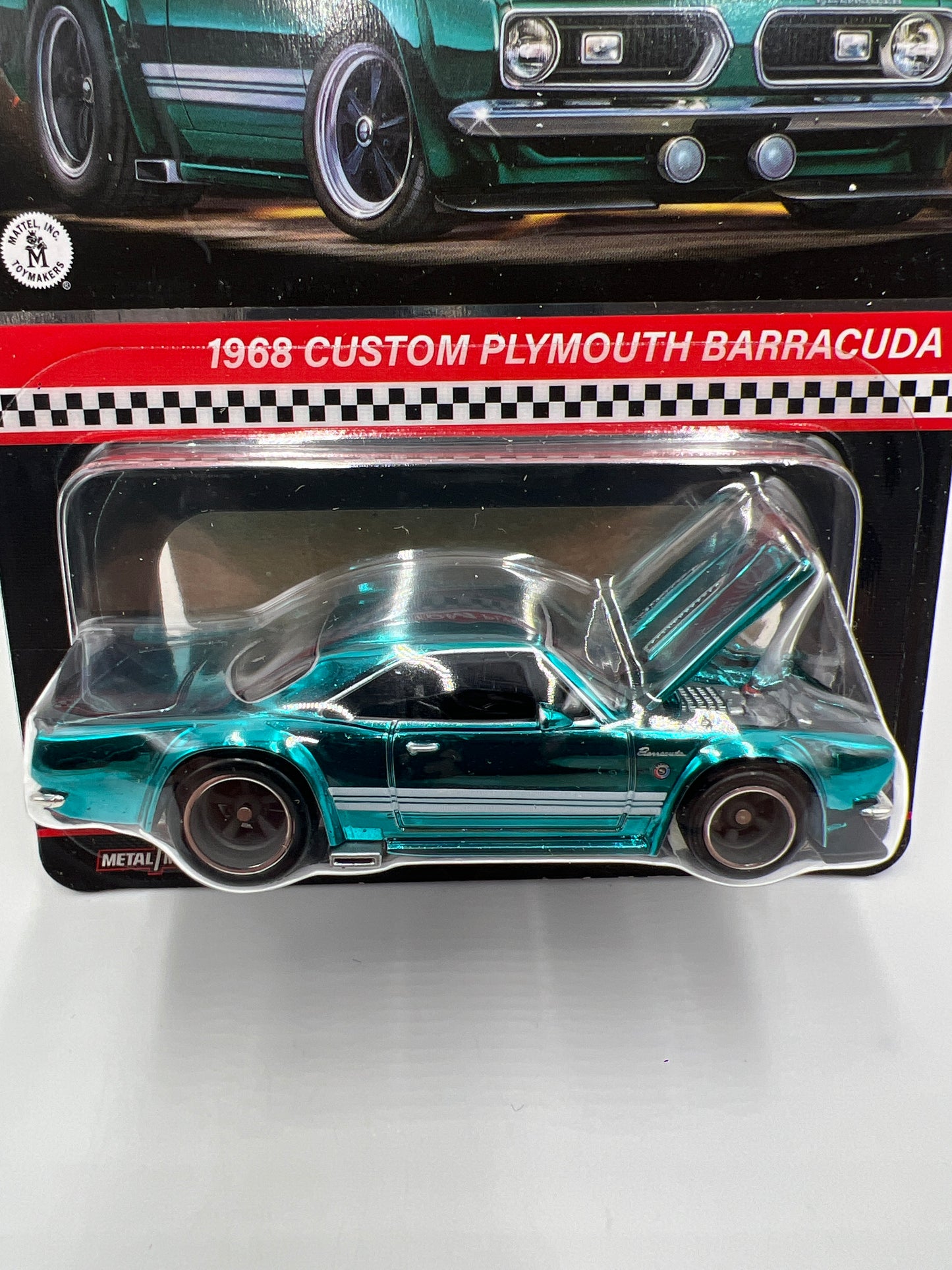 2024 Hot Wheels RLC 1968 Custom Plymouth Barracuda Blue W/Protector