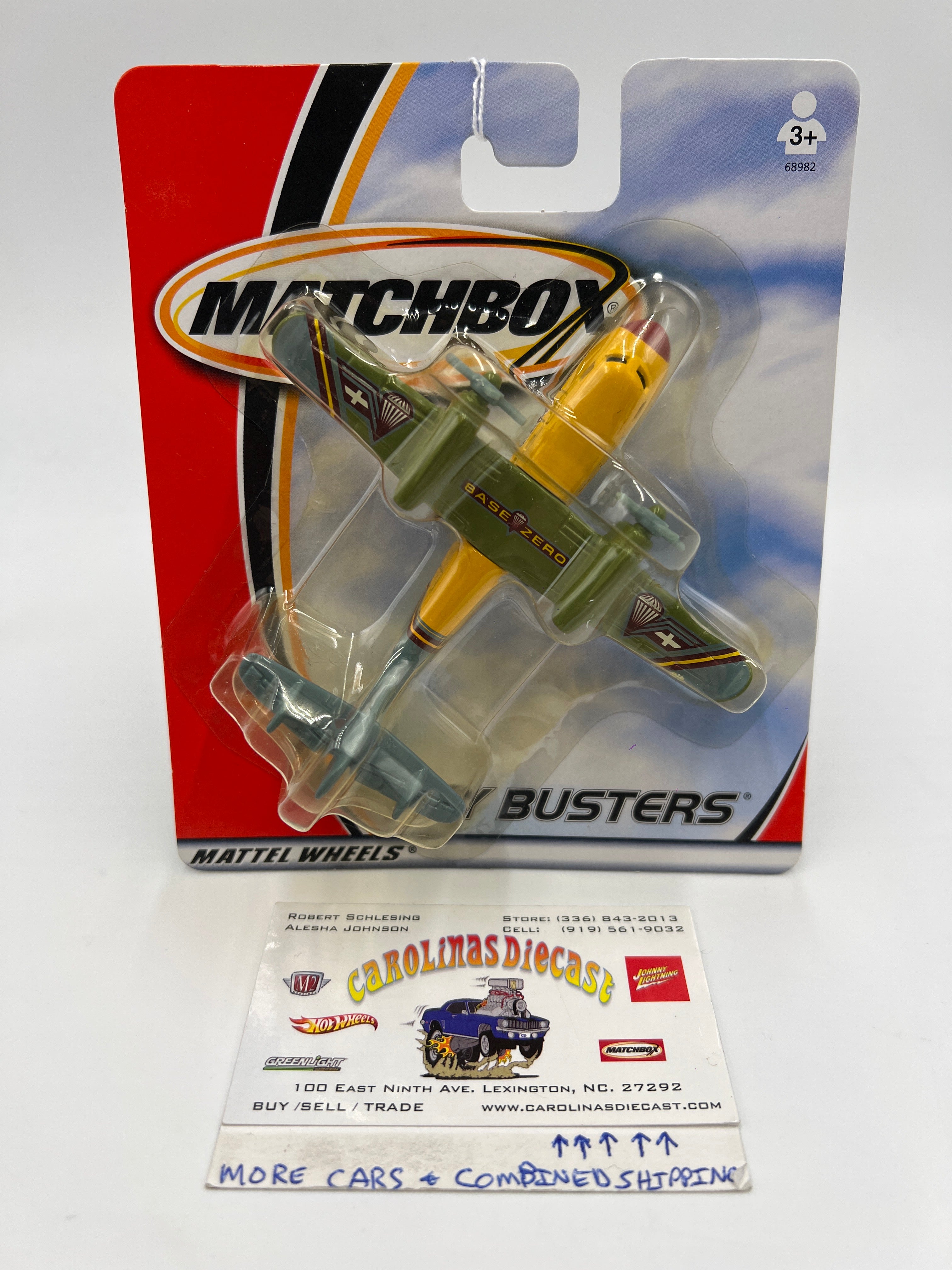 Matchbox Sky Busters Rescue Plane Base Zero Yellow/Green AAA7