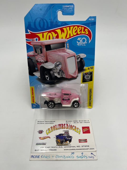 2018 Hot Wheels Experimotors #49 Gotta Go Pink W/Protector