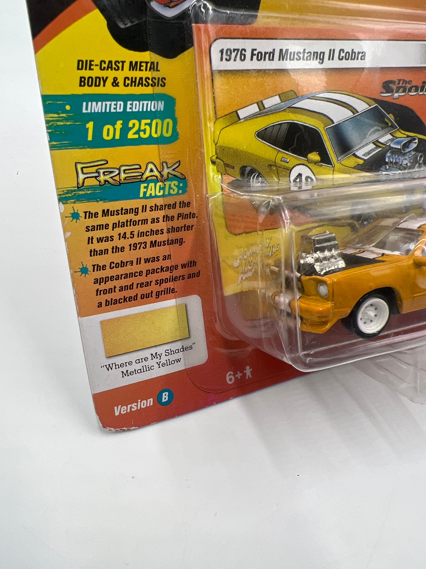 Johnny Lightning Street Freaks The Spoilers 1976 Ford Mustang II Cobra Yellow 227D