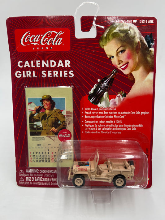 Johnny Lightning Coca Cola Calendar Girl Series #12 Military Willys Jeep