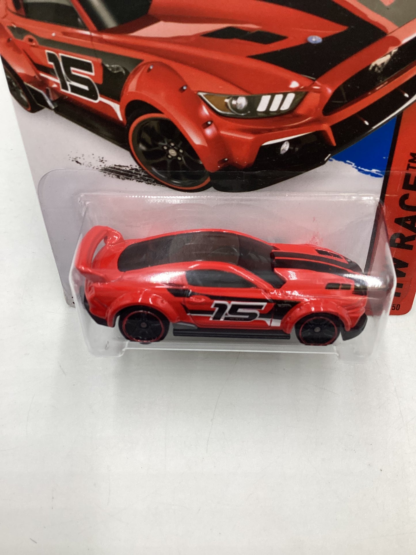 2015 Hot Wheels HW Race #154 Custom 15 Ford Mustang Red 30E