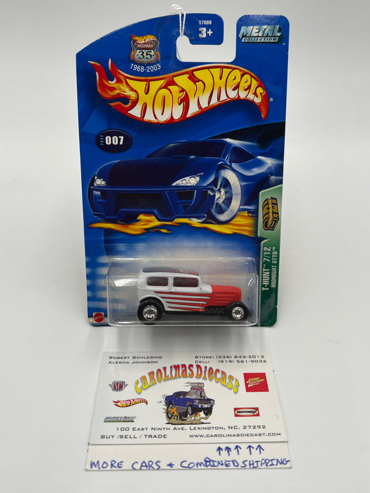 2003 Hot Wheels Real Rider T-Hunt #7 Midnight Otto White/Red Loose Blister 274H