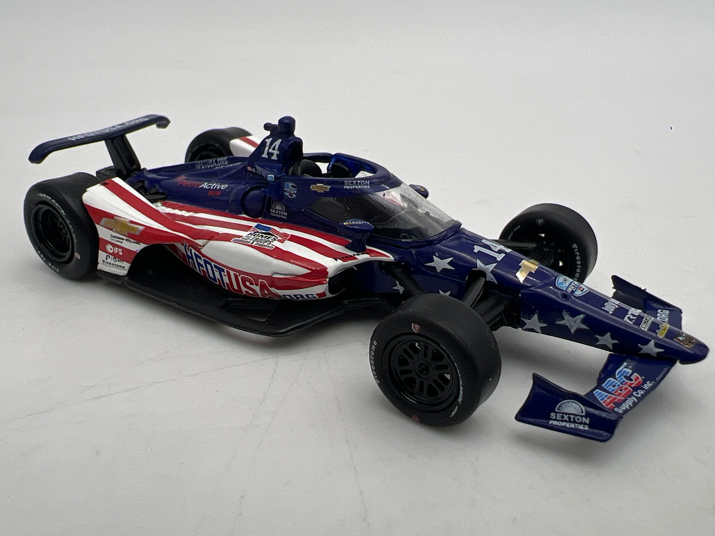 IXO Models 1/64 NTT Indycar Series Santino Ferrucci #14 HFOTUSA