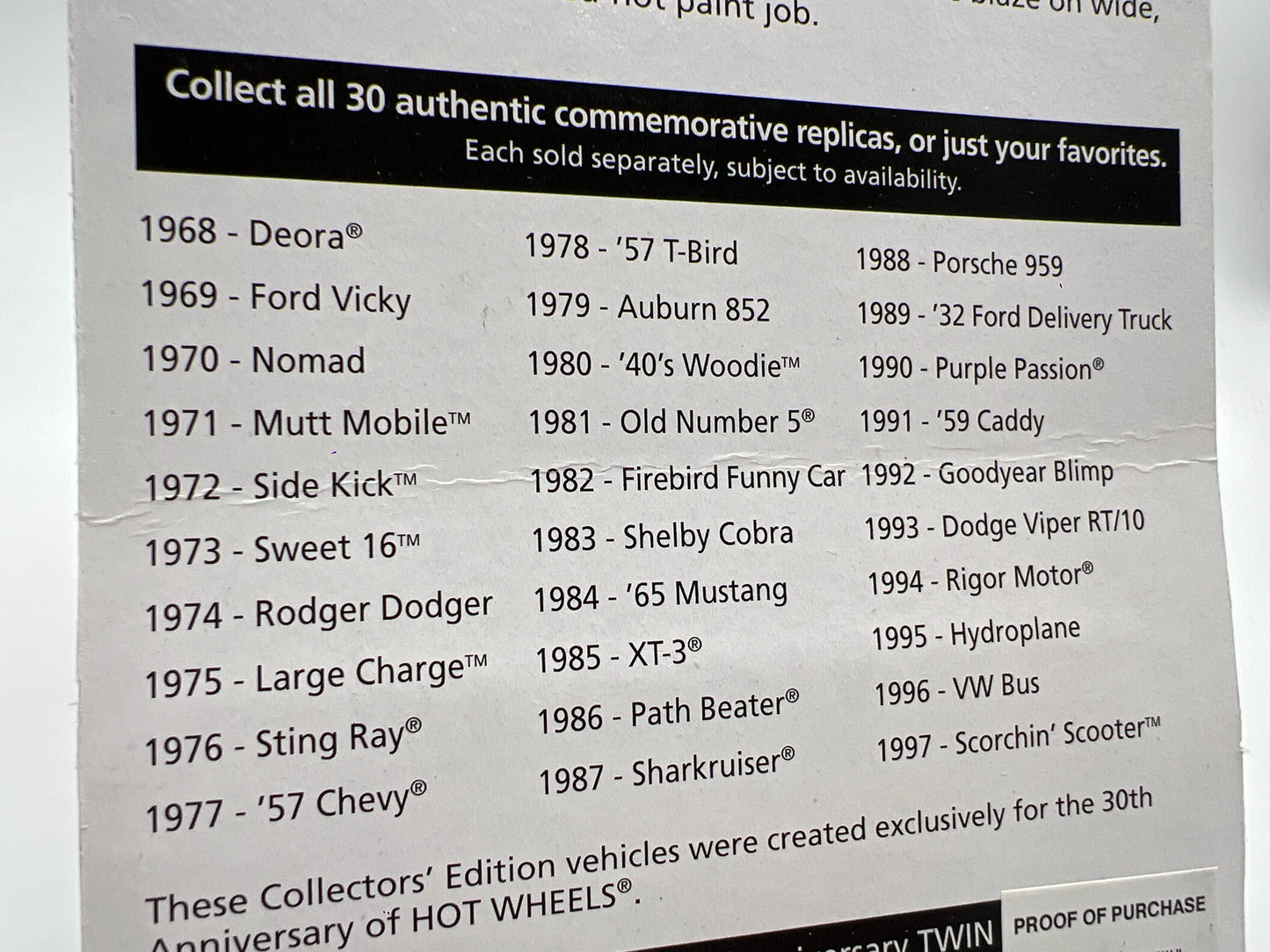 Hot Wheels 30 Years 1981 Authentic Commemorative Replica Old Number 5 Red