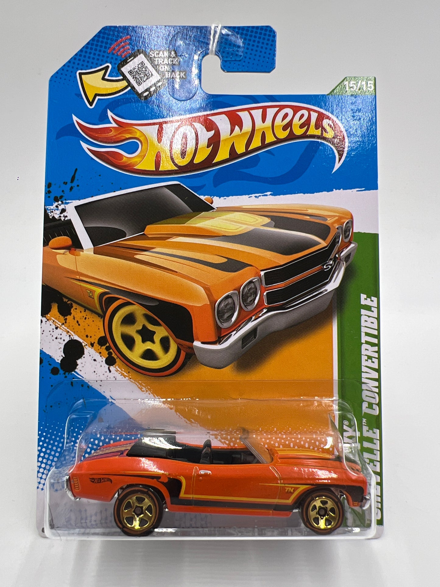 2012 Hot Wheels Treasure Hunts #65 70 Chevy Chevelle Convertible Orange 273C