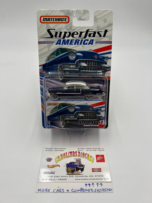 Matchbox Superfast America #14 1955 Cadillac Fleetwood Dark Blue 170G