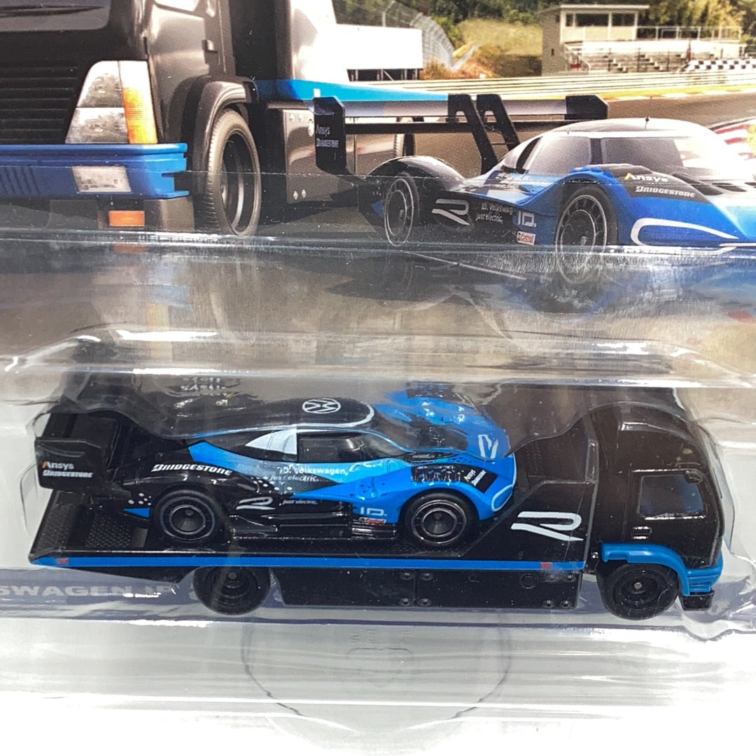 2021 HOT WHEELS CAR CULTURE  TEAM TRANSPORT VOLKSWAGEN ID R & AERO LIFT 243E