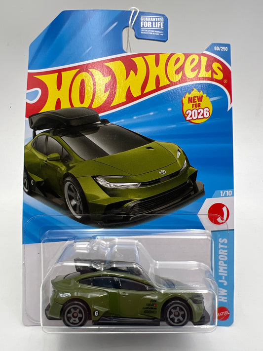 2026 Hot Wheels M Case #60 Toyota Prius Custom Green W/Roof Rack