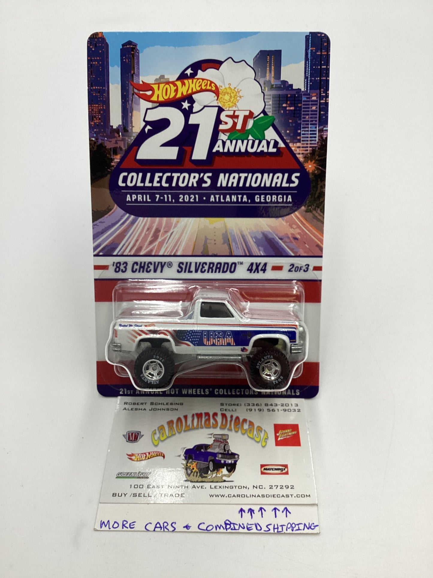 2021 Hot Wheels 21st Annual Collector’s Nationals ‘83 Chevy Silverado 4x4 03557/05500 W/protector
