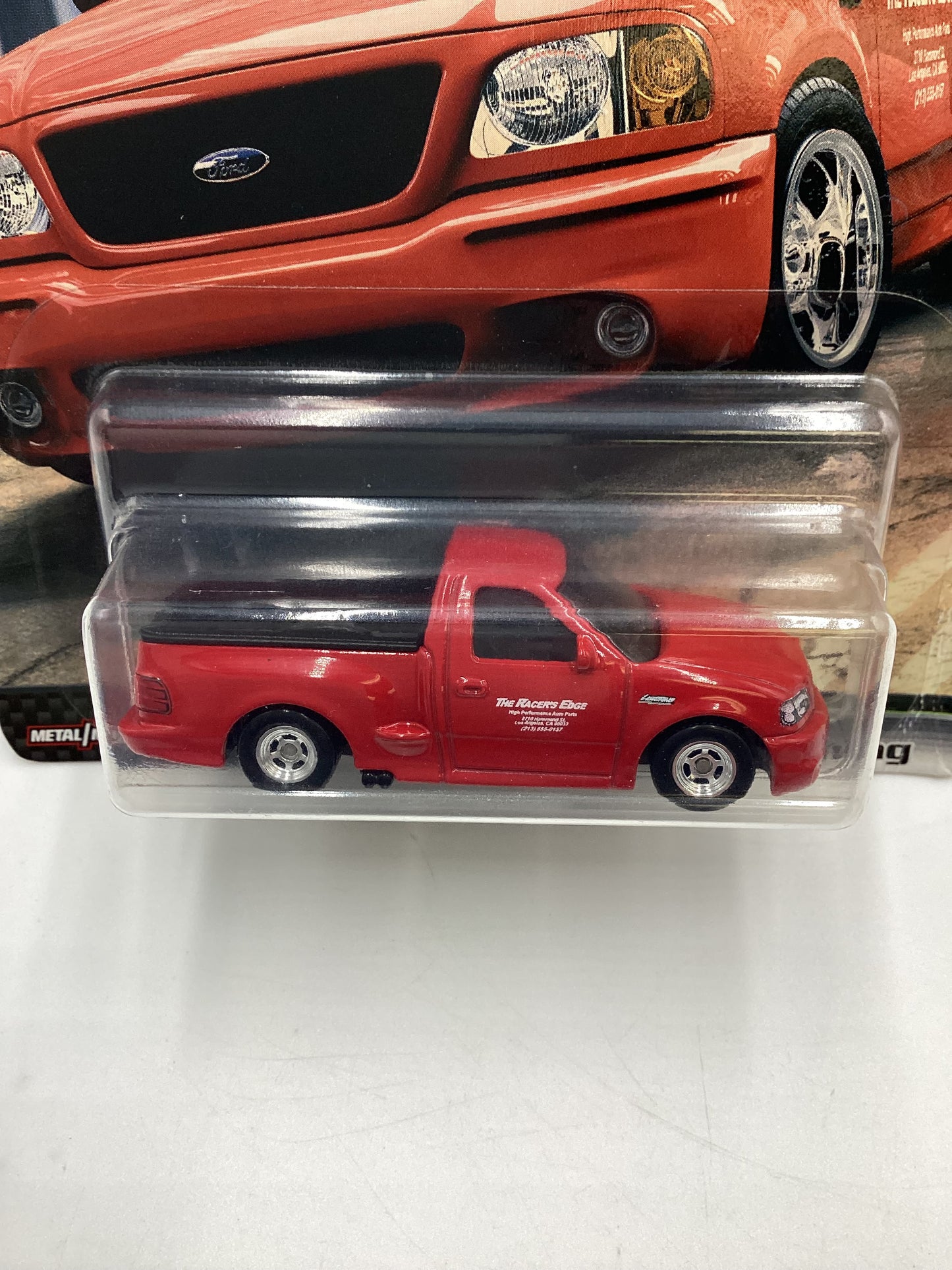 Hot Wheels Fast and Furious Motor City Muscle Ford F-150 SVT Lightning Red Creased Corner 246B