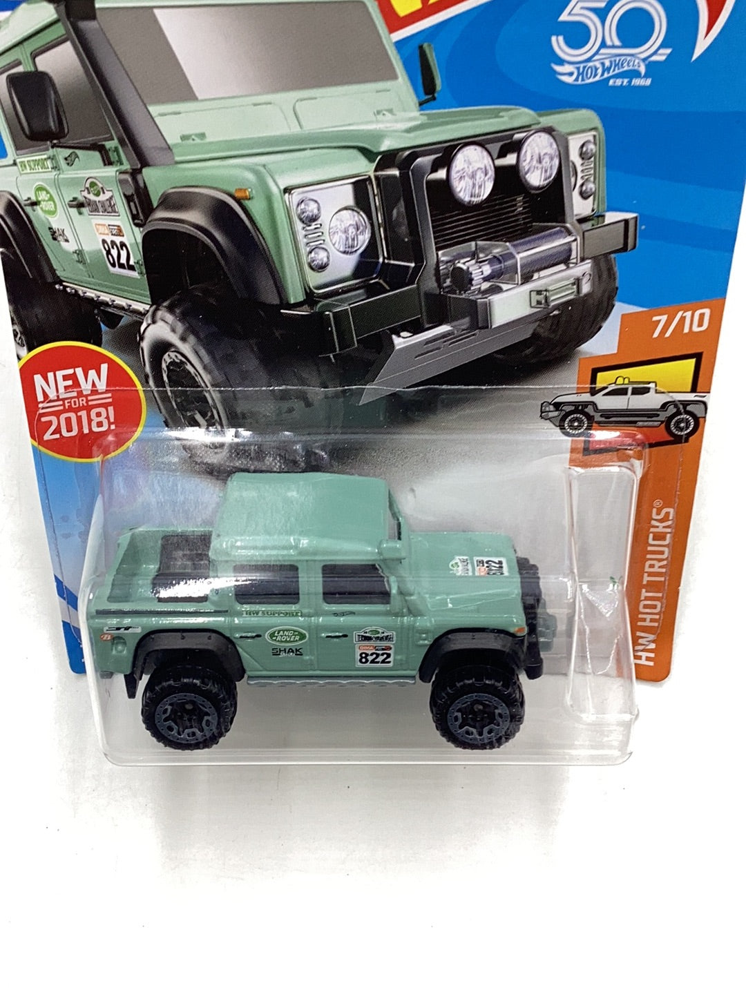 2018 Hot wheels #158 ‘15 Land Rover Defender Double Cab 63G