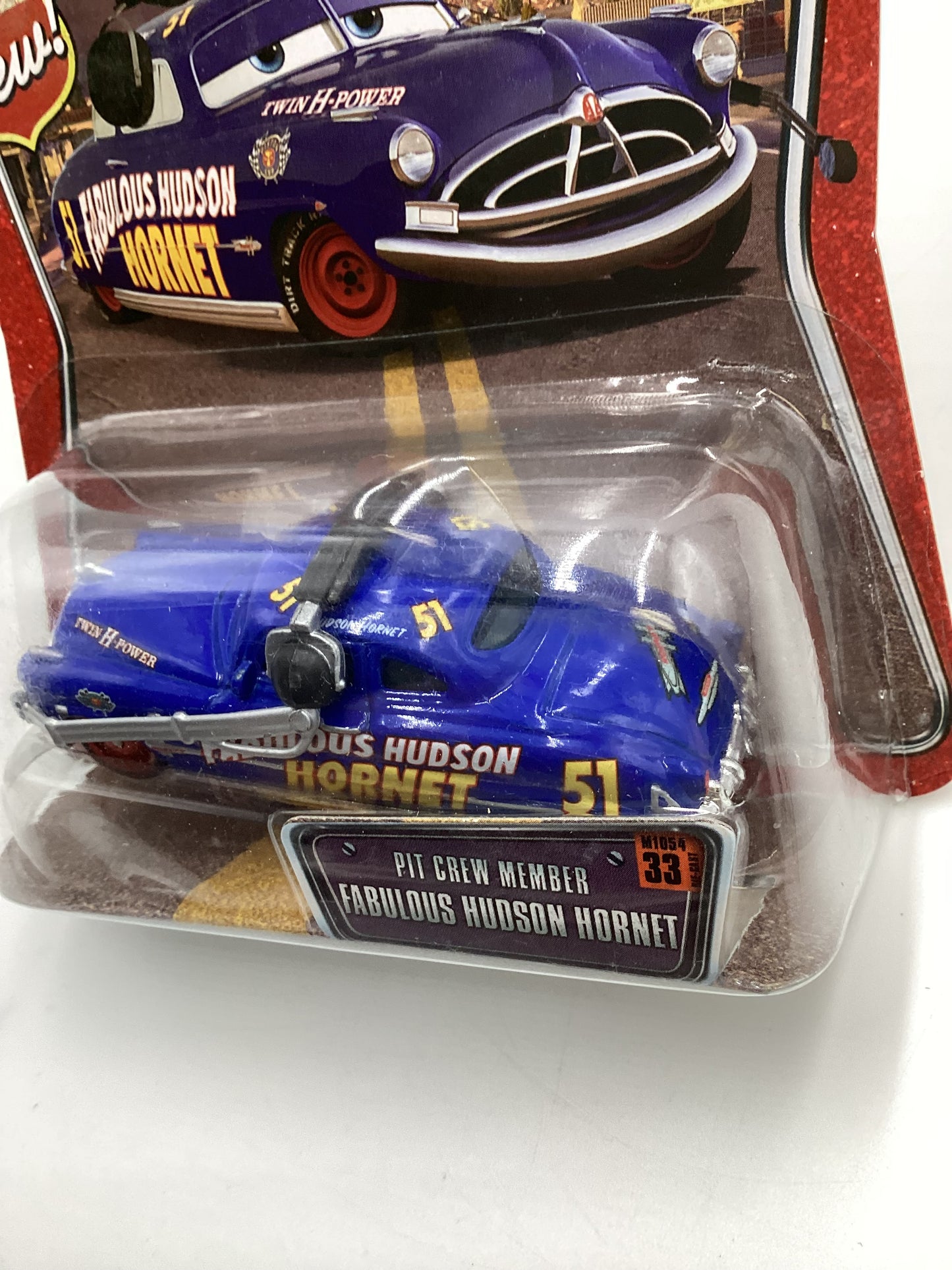 Disney Pixar The World of Cars #33 Pit Crew Member Fabulous Hudson Hornet Blue