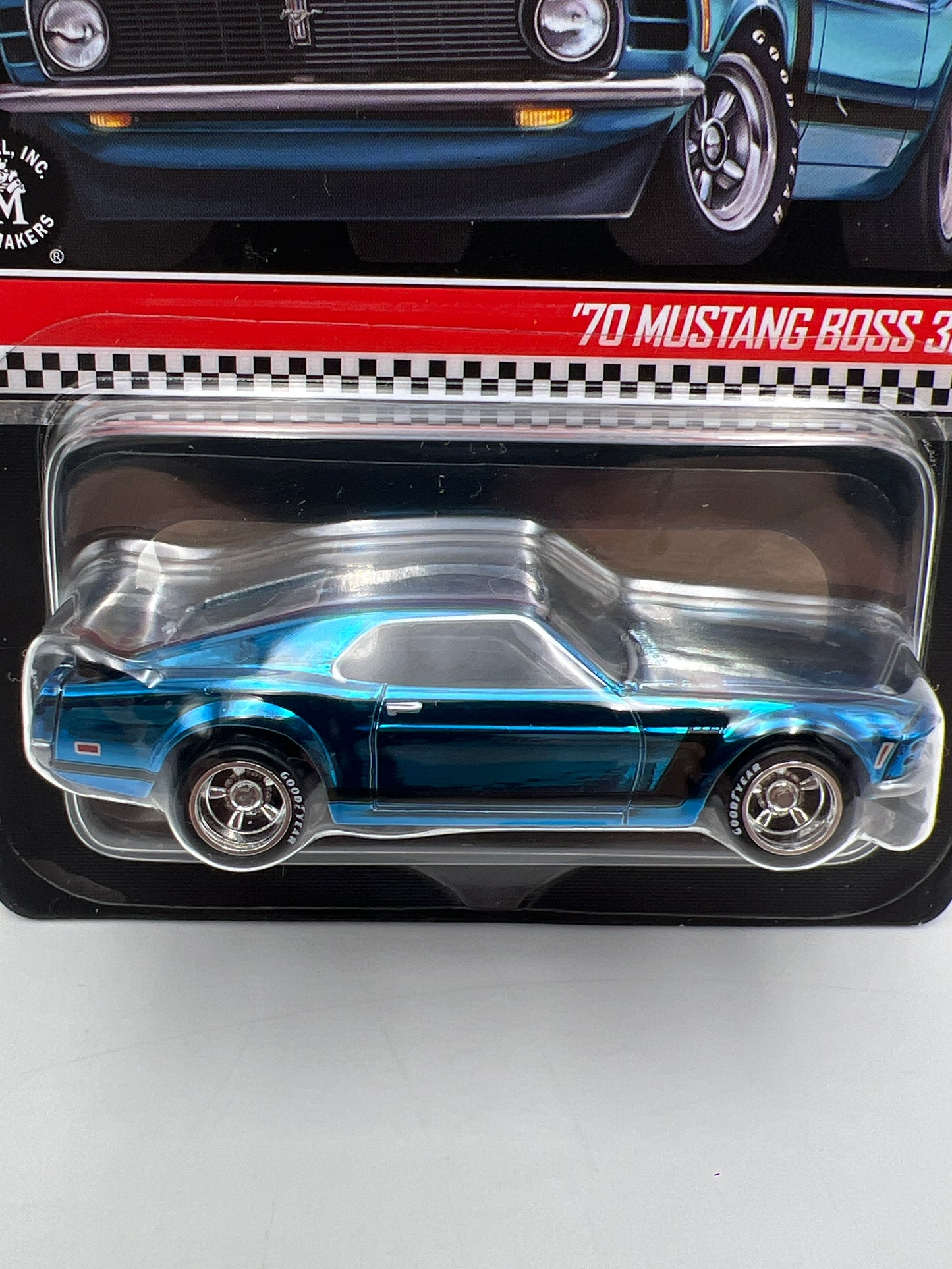 Hot Wheels RLC 1970 Ford Mustang Boss 302 Blue W/Protector