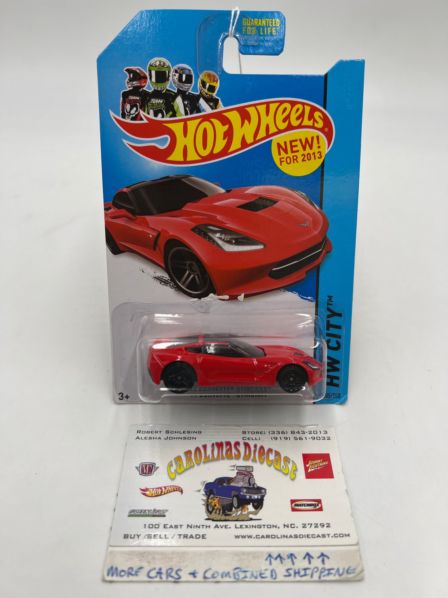 2013 Hot Wheels City #205 14 Corvette Stingray Red