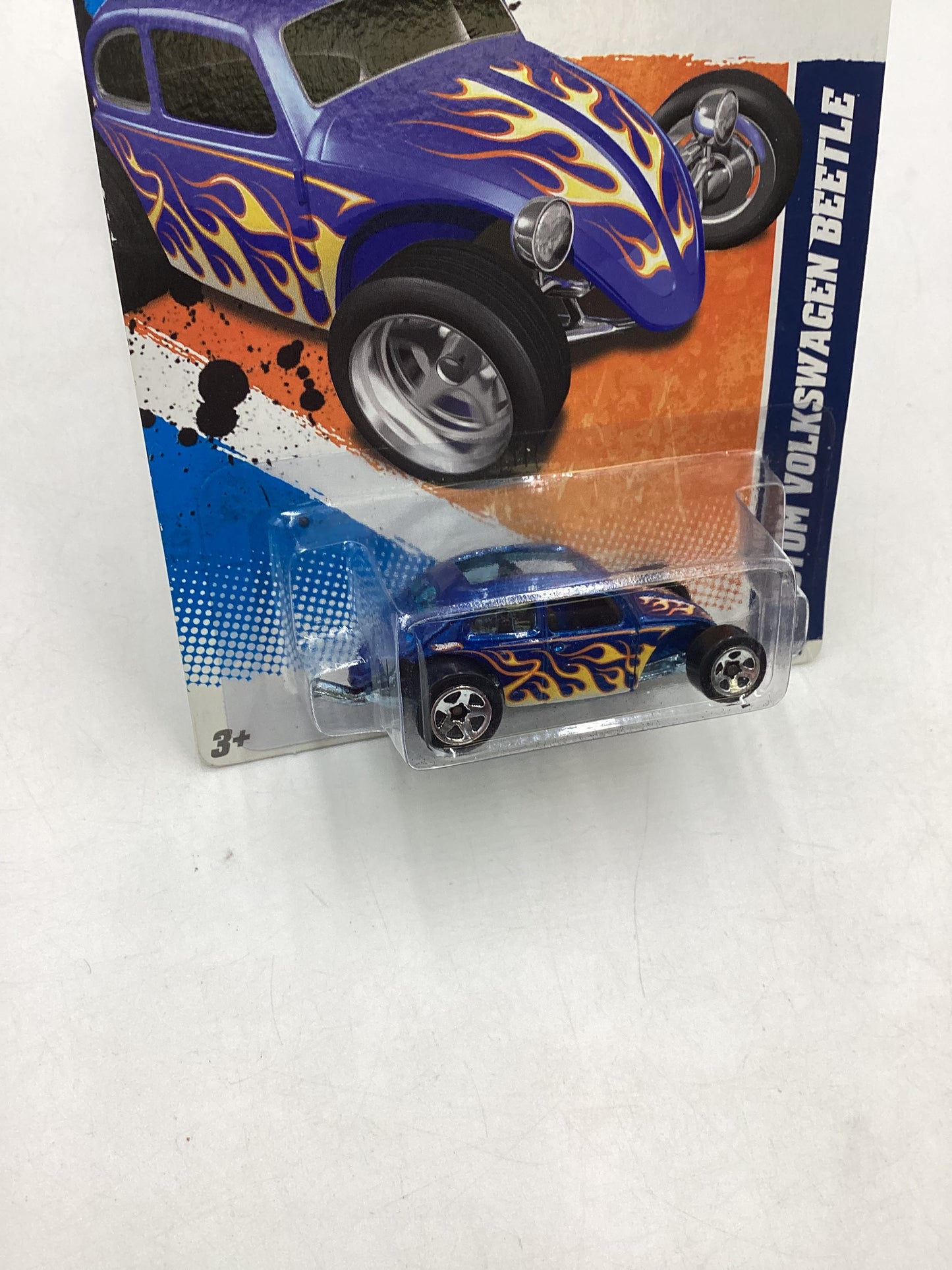 2011 Hot Wheels #99 Custom Volkswagen Beetle Blue 95F