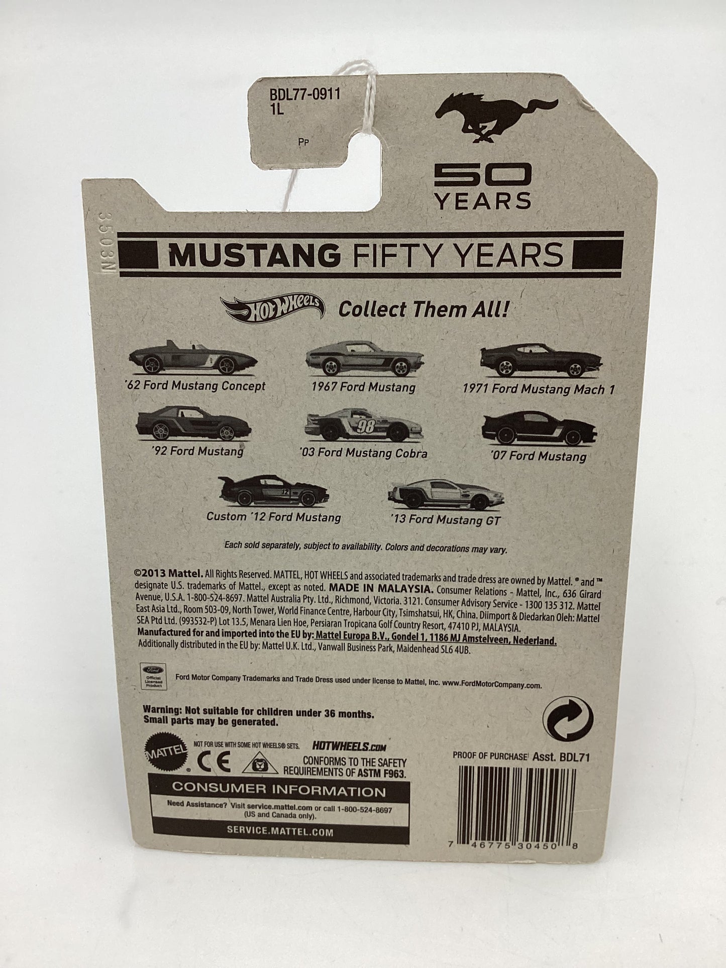 Hot Wheels Mustang 50 Years #4 92 Ford Mustang Orange 153D