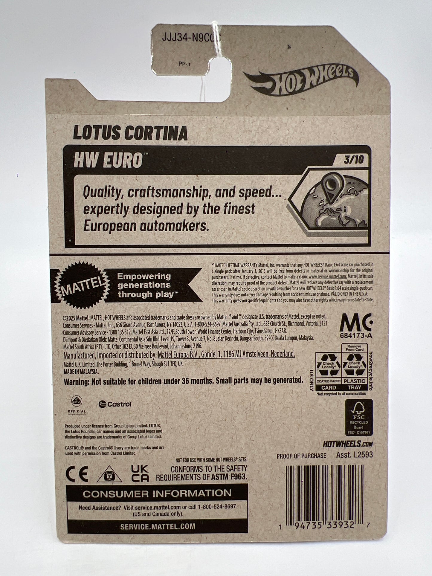 2026 Hot Wheels C Case HW Euro #67 Lotus Cortina Red