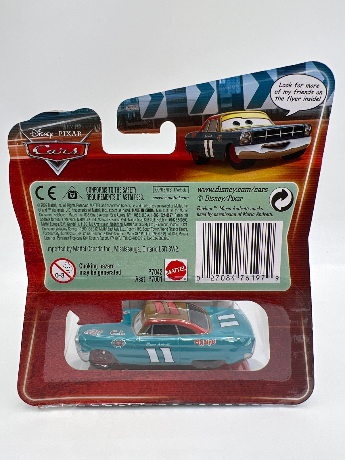 Disney Pixar Cars Look My Eyes Change #22 Mario Andretti 140C