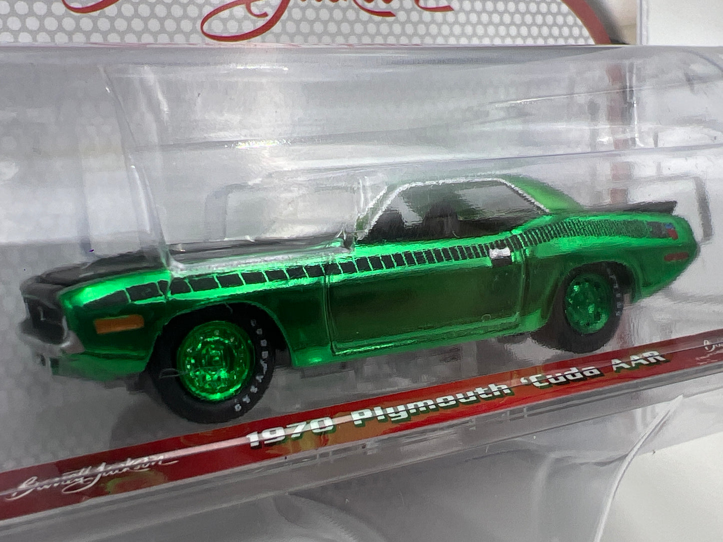 Greenlight Barrett Jackson Series 16 CHASE 1970 Plymouth Cuda AAR Chrome Green