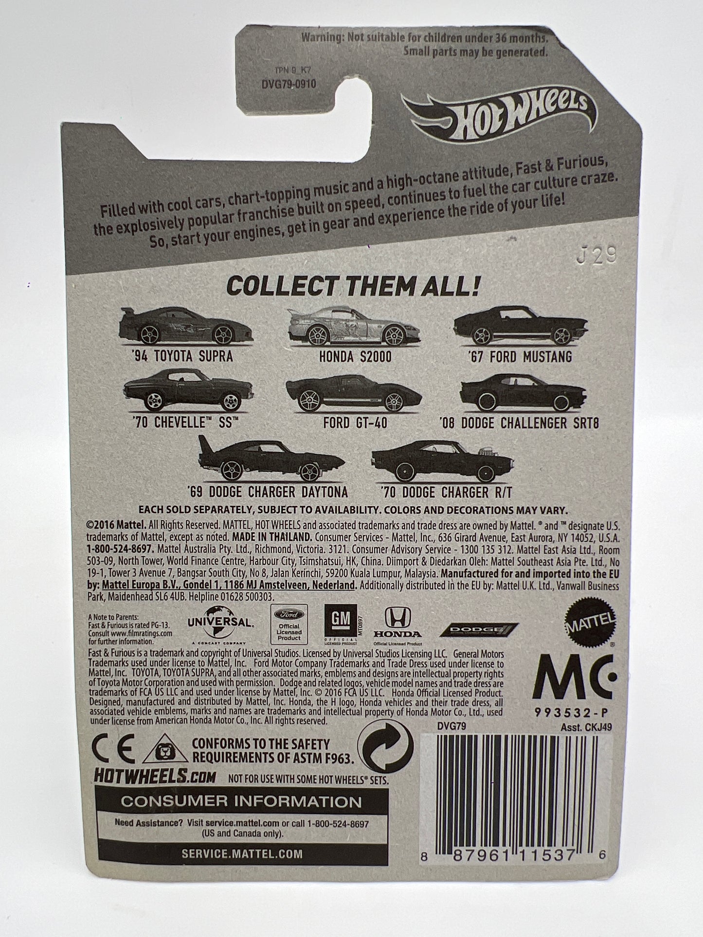 Hot Wheels Fast and Furious #2 Honda S2000 Pink Suki W/Protector