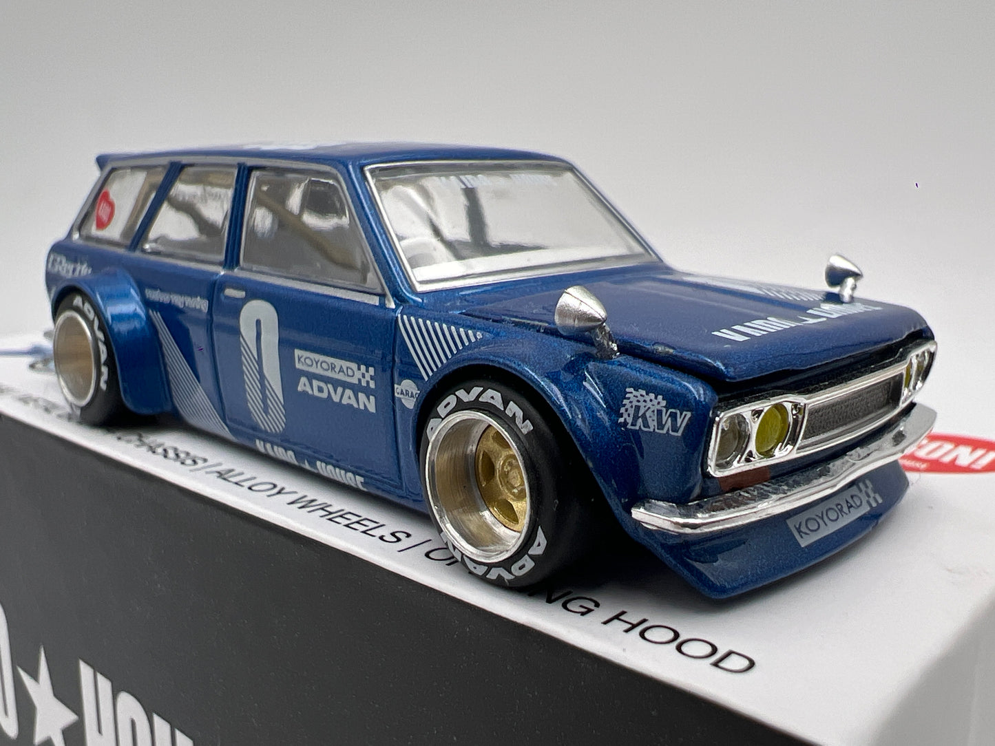 Mini GT Kaido House #011 Datsun 510 Wagon Pro Street Blue