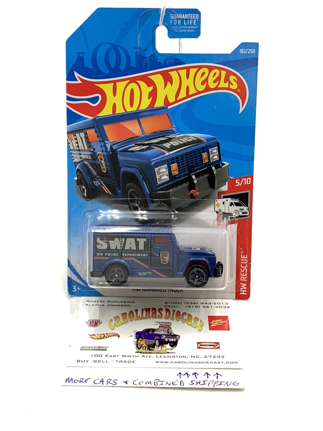 2019 HOT WHEELS TREASURE HUNT #182 HW Armoured Truck 277B