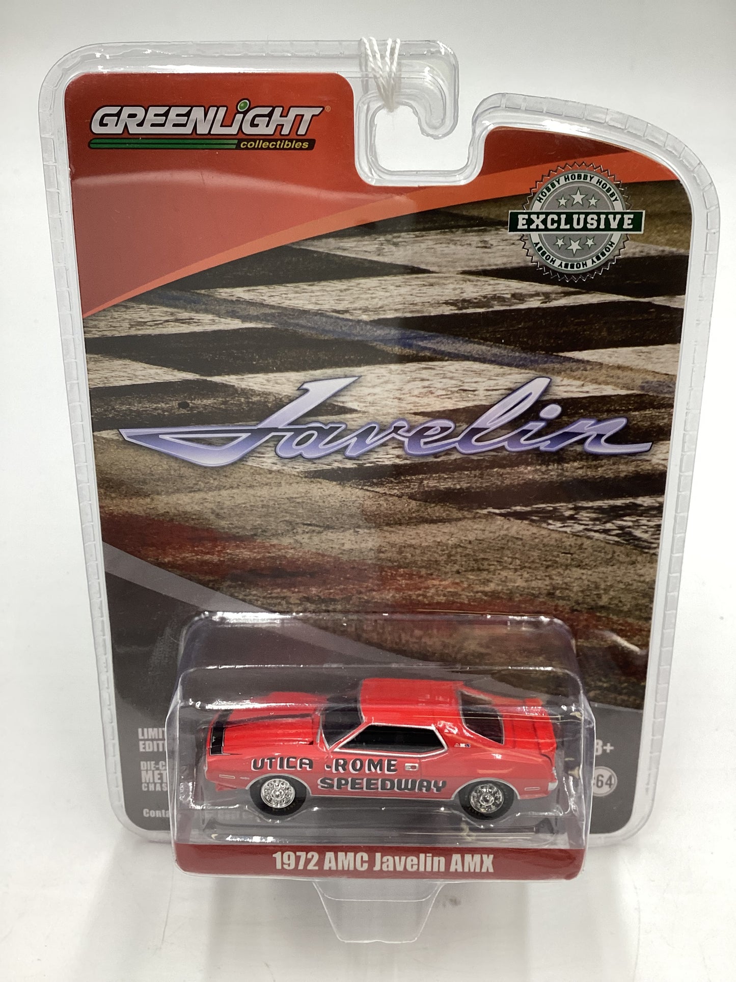 Greenlight GL Hobby Exclusive Utica Rome Speedway 1972 AMC Javelin AMX Red 178A