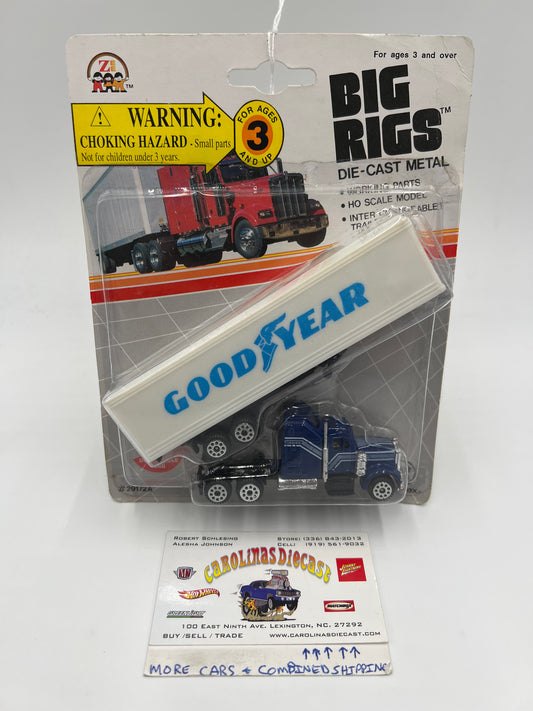 Zylmex HO Scale Model Big Rigs Kenworth Goodyear Blue/White SR