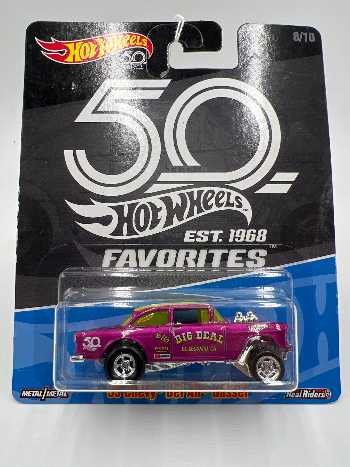 2018 Hot Wheels 50th Favorites #8 55 Chevy Bel Air Gasser Purple 257E