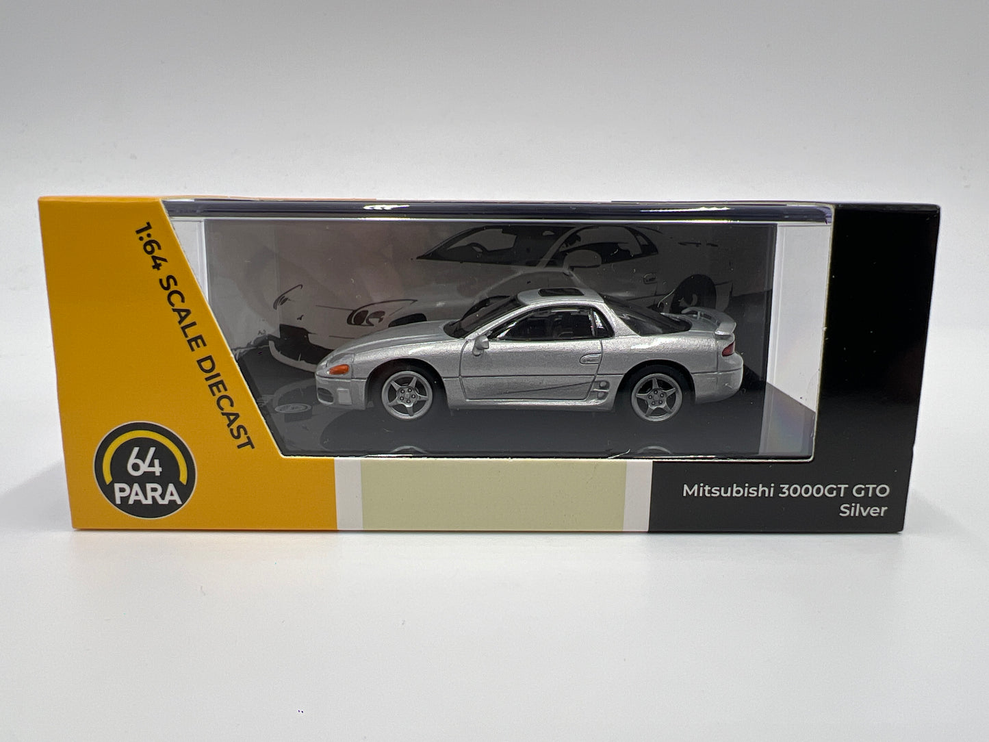 Para64 1:64 Scale Diecast Mitsubishi Motors Mitsubishi 3000GT GTO Silver
