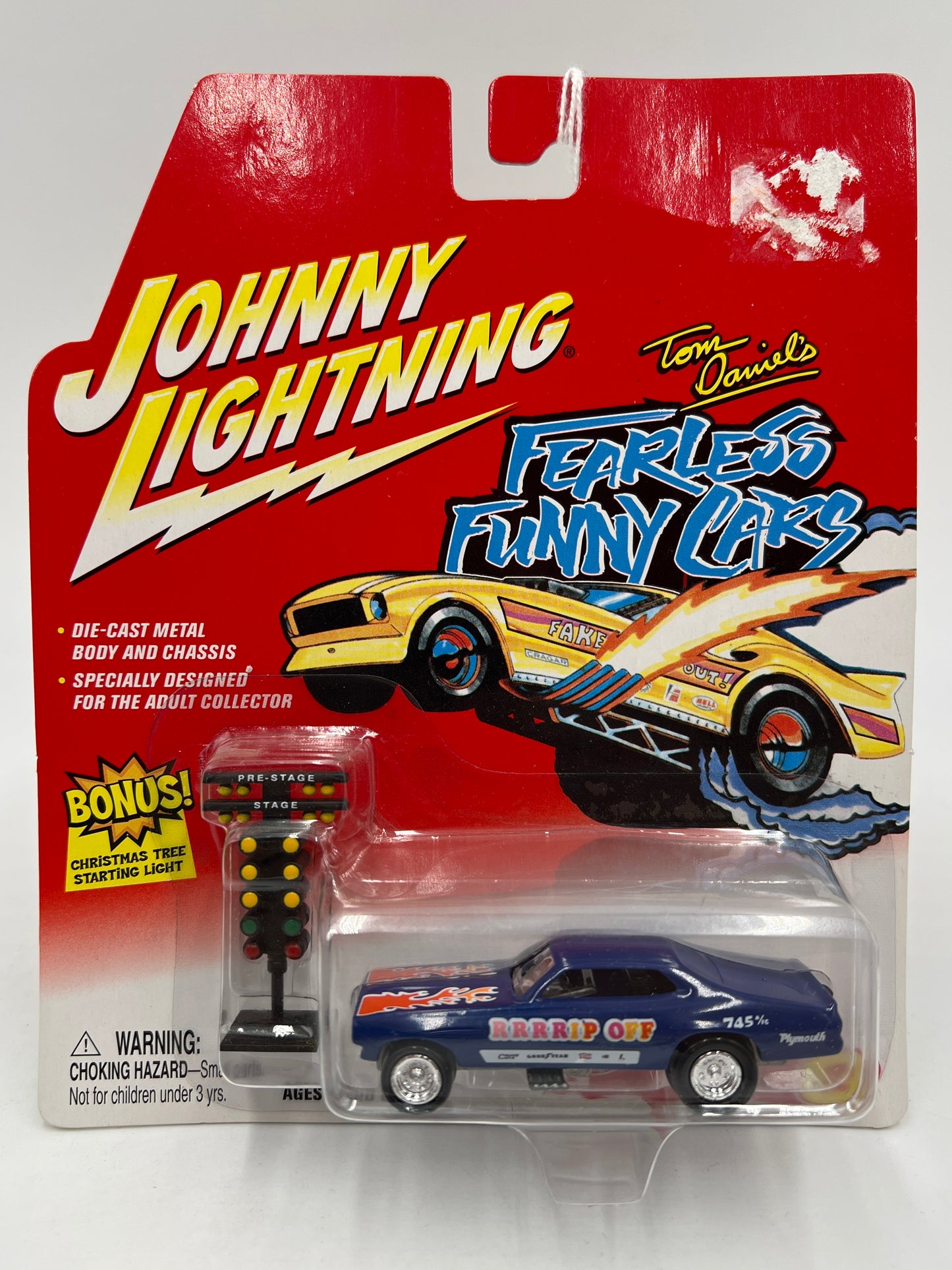 Johnny Lightning Tom Daniels Fearless Funny Cars #2 Rip Off Blue W/Tree Starting Light 220C