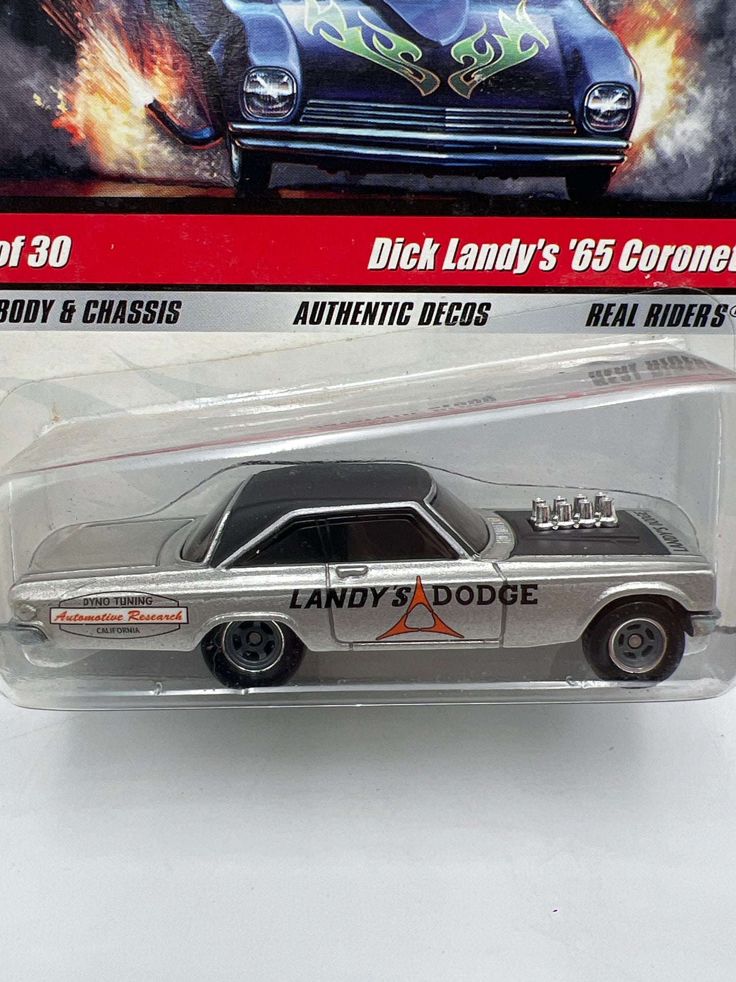 Hot Wheels Drag Strip Demons #15 Dick Landy 65 Coronet A/FX Silver W/Protector