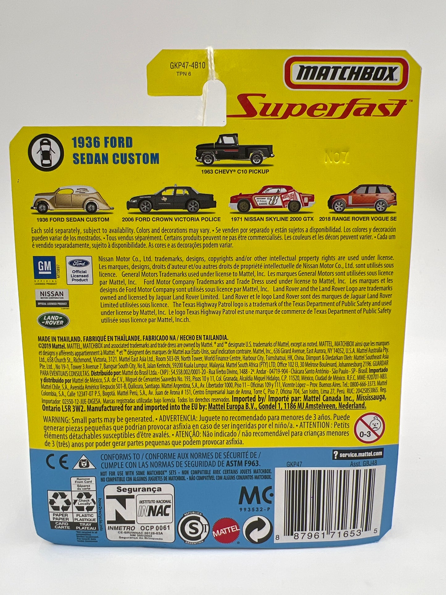 Matchbox Superfast #8 2006 Ford Crown Victoria Police Black 171H