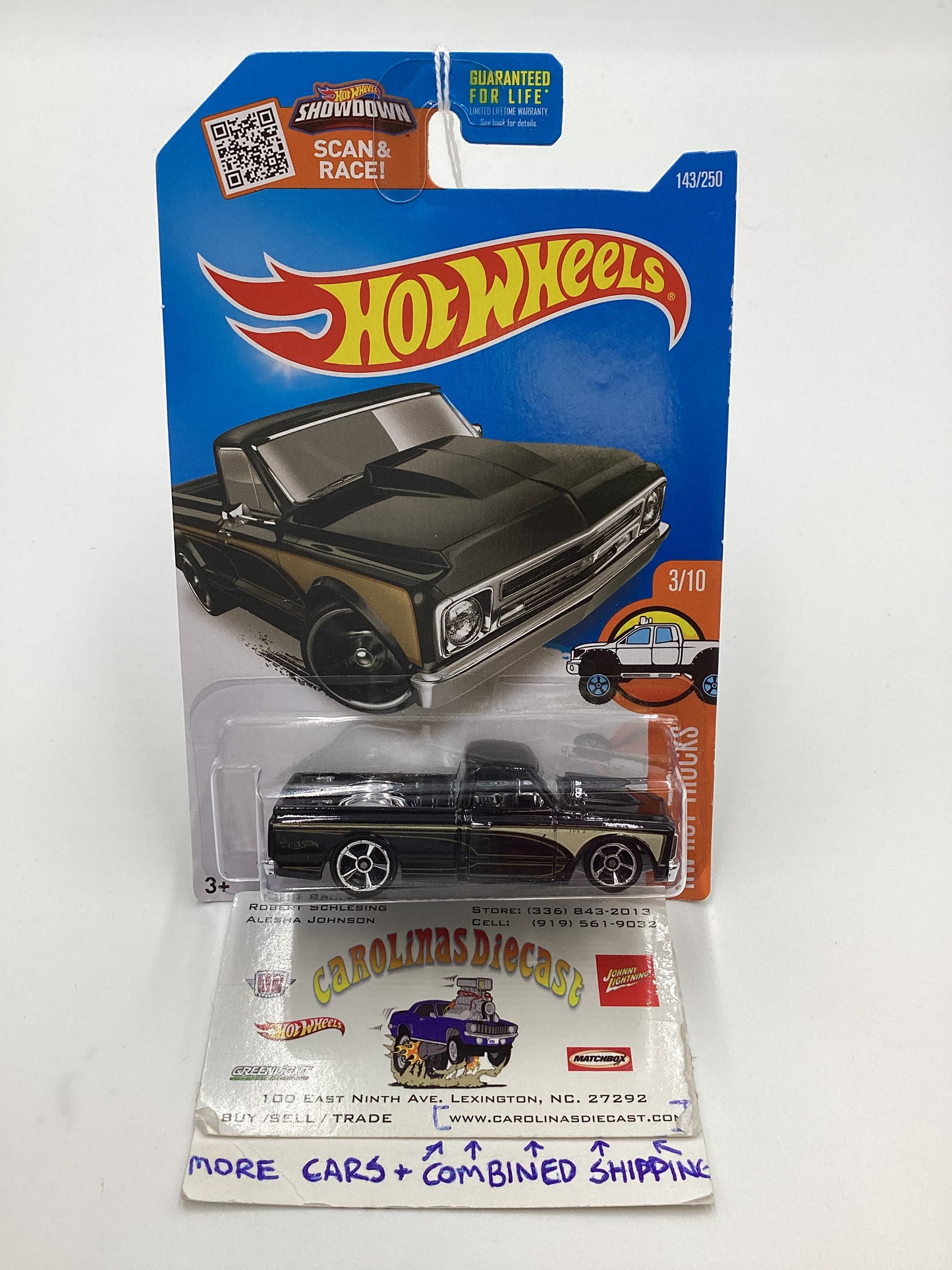 2016 Hot Wheels #143 67 Chevy C10 Black 13D